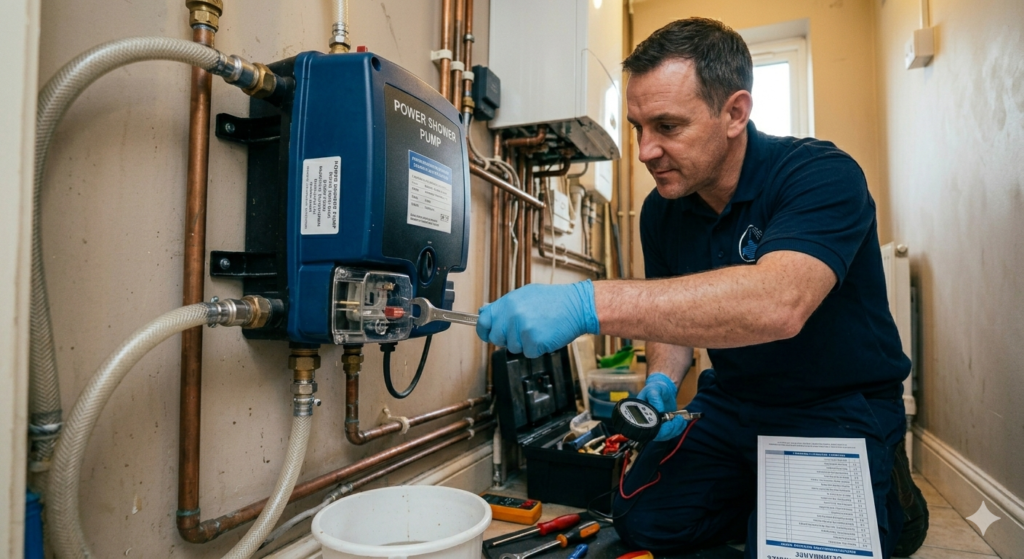 Power Shower Pump Service in Dorchester Town Centre